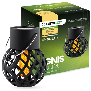 Lampa Solarna LED Lampion Kulka 7cm IGNIS Latarenka Ogrodowa IP44 1800K LUMILED