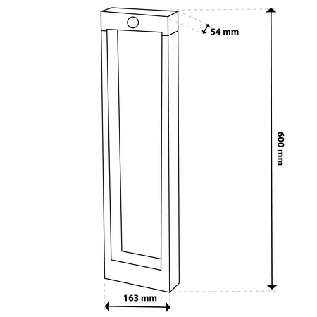 Lampa Solarna Ogrodowa LED Stojąca Ozdobna Słupek Czujnik Ruchu i Zmierzchu IP54 4000K