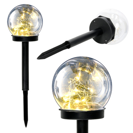 Lampa Solarna Ogrodowa Słupek Zewnętrzny Stojący LED 3000K Ciepła IP44 Biały Gleam Kobi
