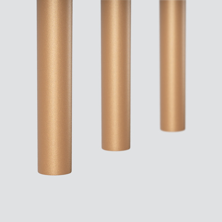 Lampa Sufitowa Wisząca Zwis 3x G9 Żyrandol Tubularna Złota Nowoczesna Pastelo Sollux