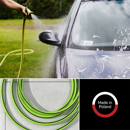 Wąż Ogrodowy do Wody 4 Warstwowy z Oplotem 1/2" 25m Mocny QUATTRO CELLFAST