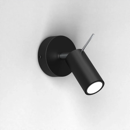 Lampa Ścienna Kinkiet PRESTON Czarna Chrom 1x mini GU10 Milagro