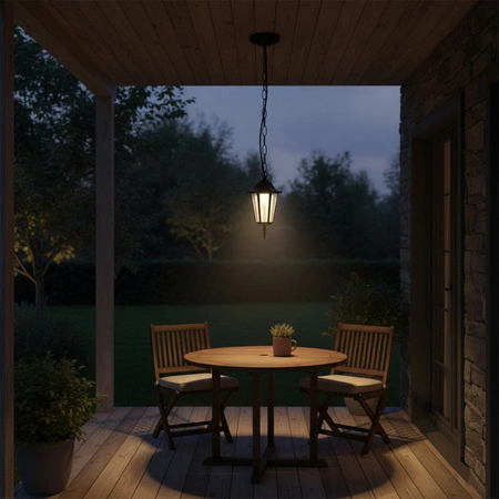 Lampa Ogrodowa Wisząca LIGURIA-LT 1xE27 92cm Czarna - GOLDLUX (Polux)