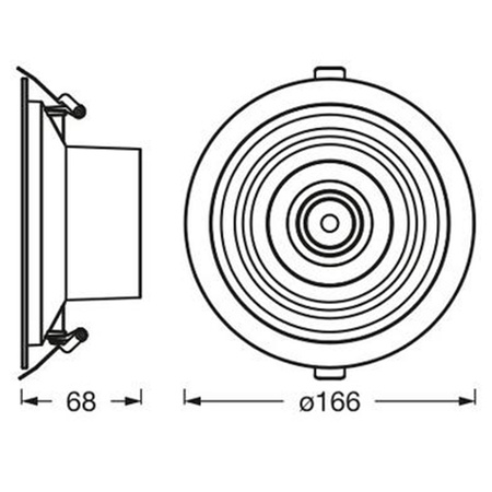 Lampa Punktowa LED Filament Oczko 9W 2700K Aluminium Spot Downlight Halo LEDVANCE