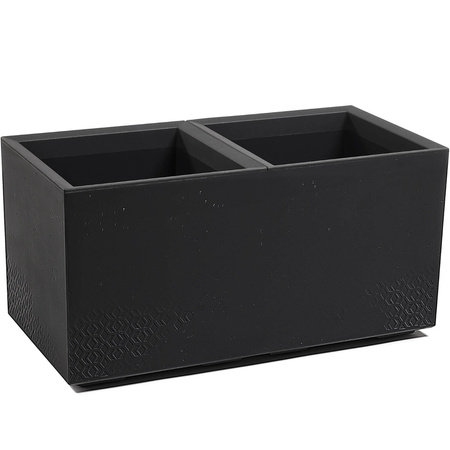 Kwietnik Donica Skrzynka na Kółkach EKO Recykling 80x40cm Ogrodowa Domowa Beton Czarna