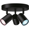 Lampa Sufitowa LED Reflektor SPOT Czarna 3x 5W BIAŁY + RGB SMART Okrągła WiFi WiZ
