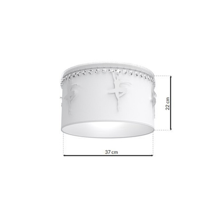 Lampa Sufitowa BALETNICA Biała 1xE27 Milagro