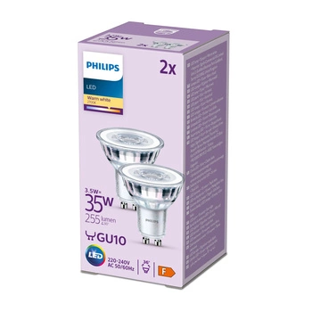 Zestaw 2x Żarówka LED GU10 Reflektor 3.5W = 35W 255lm 2700K Ciepła PHILIPS