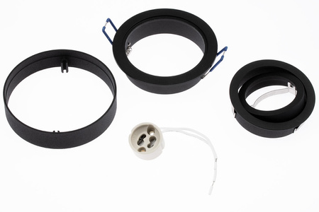 Oprawa Podtynkowa HALOGENOWA GU10 TUBA SPOT Ruchoma NUSA Okrągła Czarna 50mm