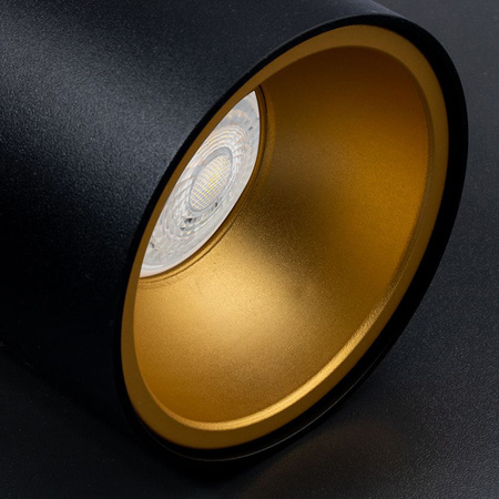 Oprawa Halogenowa Natynkowa Aluminiowa SPOT TUBA do LED GU10 Czarno - Złota