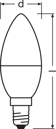 Żarówka LED B35 E14 Świeczka 4.9W = 40W 470lm 2700K Ciepła 220° BASE Osram