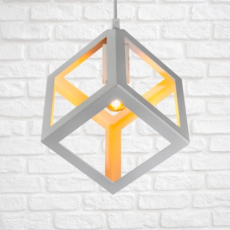 Lampa Wisząca Sufitowa Geometryczna IL MIO SWEDEN 1xE27 Biała - GOLDLUX (Polux)