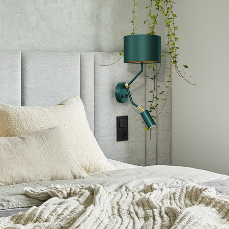 Lampa Ścienna Kinkiet VERDE Zielona + 1x mini GU10 Milagro