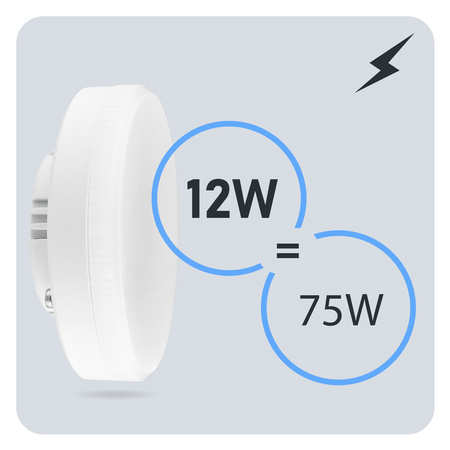 Żarówka LED GX53 Reflektor 12W = 75W 1100lm 3000K Ciepła 120° LUMILED