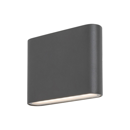 Lampa Ogrodowa Zewnętrzna Kinkiet Elewacyjny LED 9W 386lm 3000K IP54 Antracyt Minimalistyczny Nesna Rabalux