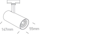 Reflektor szynowy 3 – fazowy TORN biały LED 4000K 9,5W 900lm