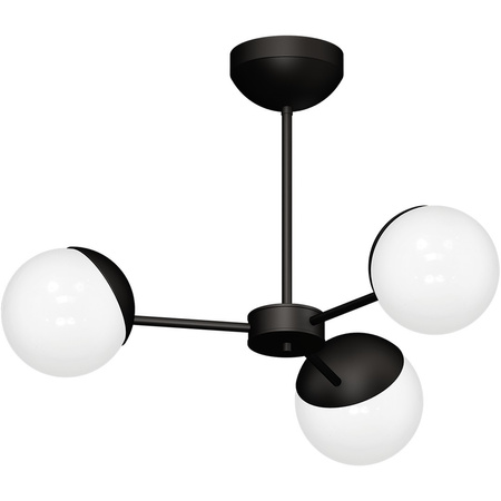 Lampa Sufitowa Żyrandol SFERA Czarna 3xE14 Milagro
