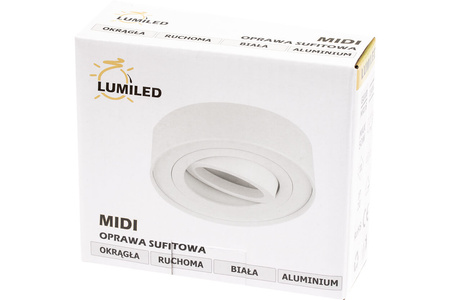 Oprawa Podtynkowa HALOGENOWA TUBA SPOT Ruchoma Midi GU10 Lumiled Okrągła Biała 20mm
