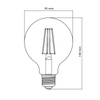Żarówka LED E27 G95 11W = 100W 1521lm 2700K Ciepła Filament Ściemnialna TOSHIBA