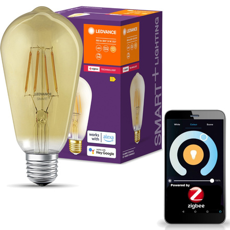 Żarówka LED E27 ST64 6W 680lm 2400K Ciepła Filament LEDVANCE SMART+ ZigBee Ściemnialna