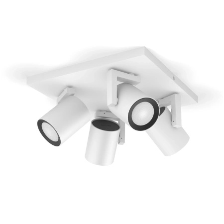 Lampa Sufitowa LED Reflektor 16.8W 1600lm IP20 White and Color Ambiance RGB + TW Biała Inteligentna SMART Zigbee Bluetooth Argenta Philips HUE