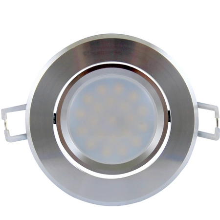 Oprawa sufitowa podtynkowa SUN OLAL srebrny połysk alu GOLDLUX (Polux) + LED GU10 3,5w