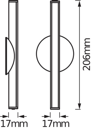 Lampa nad Lustro LED Kinkiet Ścienny Łazienkowa IP44 2W 150lm 4000K Biały 20,6cm LEDVANCE