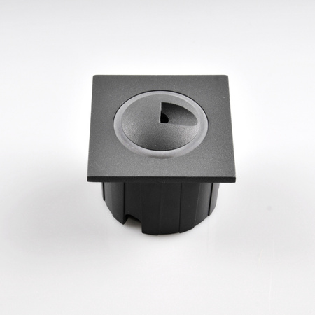 Lampa oprawa schodowa podtynkowa LED 3W 20lm IP44 4000K grafit kwadrat Q3 GOLDLUX (Polux)