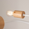 Lampa Sufitowa Żyrandol 8x E27 Naturalne Drewno Biała Timbo Peach Puff SL.1667 Sollux