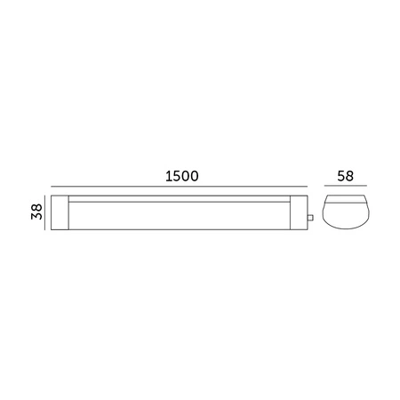 Oprawa Lampa Hermetyczna LED 45W 4500lm 4000K Neutralna IP65 Biała Cortez Kobi