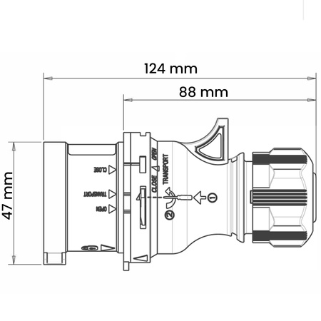 Wtyczka Przenośna Siłowa 16A 230V 3p IP54 Hermetyczna
