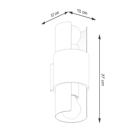 Lampa Ścienna Kinkiet 2x E27 Biała Flash Blue Sapphire SL.1674 Sollux