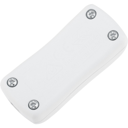 Włącznik przełącznik kołyskowy na przewód skręcany biały