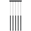 Lampa Sufitowa Wisząca Tuba 5x G9 Zwis Tubularna Czarna Nowoczesna Pastelo Sollux