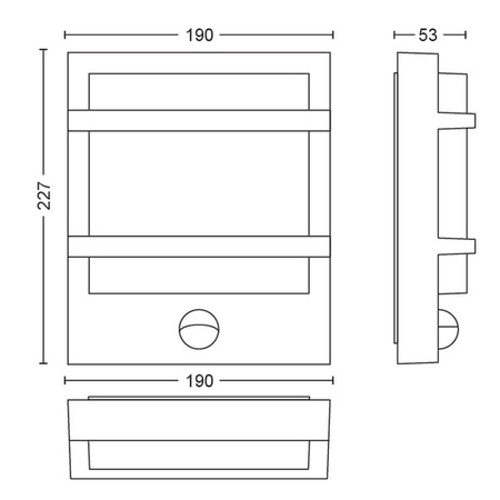 Lampa Ogrodowa LED Kinkiet Elewacyjny PETRONIA IR myGarden 12W 2700K IP44 z Czujnikiem Ruchu Antracyt PHILIPS