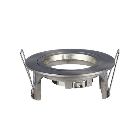 Oprawa Sufitowa Podtynkowa Oczko GU10 Okrągła Satynowy Nikiel VT-774 V-TAC