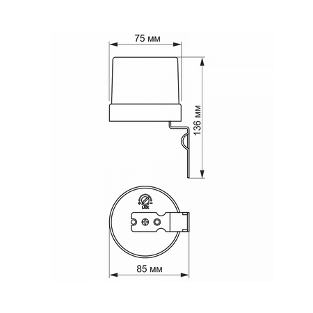 Czujnik Zmierzchu Światła Fotometryczny Zewnętrzny 25A Biały IP44 VL-SN03 Videx