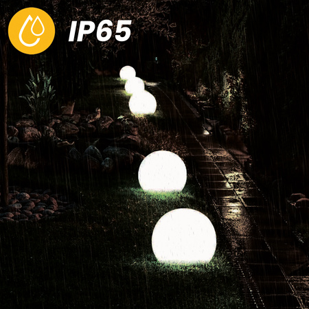 Lampa Solarna Ogrodowa LED Wbijana Ozdobna Naziemna Lampka Kula Zewnętrzna