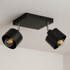 Lampa Sufitowa Spot Tuba Reflektor Oprawa Halogenowa 2x E27 Ruchomy Czarny Elza Masterled