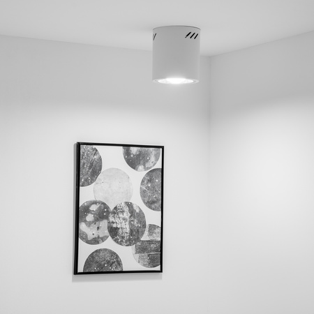 Oprawa Sufitowa Natynkowa Stała Okrągła APUS 13 Spot TUBA Biała E27