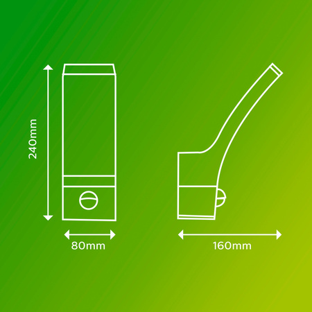 Kinkiet Ogrodowy Lampa Elewacyjna Zewnętrzna LED 3.8W 800lm 2700K z Czujnikiem Ruchu i Zmierzchu Antracyt Splay Ultra Efficient Philips
