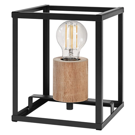 Lampa Stołowa Oprawa Biurkowa Stojąca Dekoracyjna E27 Czarny Brązowy USB-C Decor Ledvance