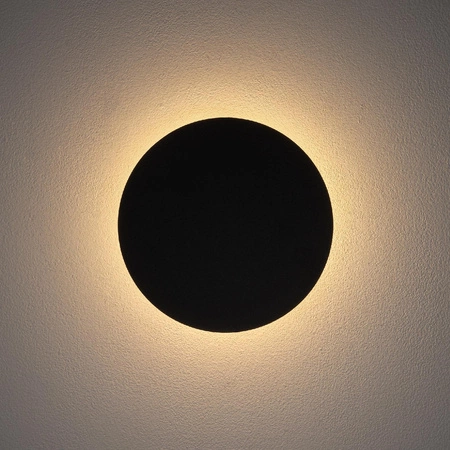 Kinkiet Ścienny Lampa Natynkowa LED 7W 60lm 3000K Ciepła Czarna RING LED S 7634 Nowodvorski