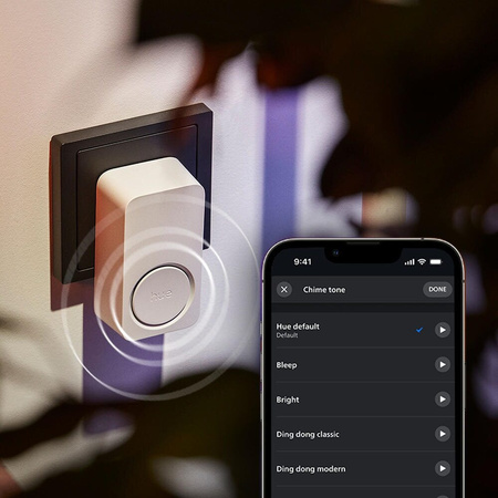Inteligentny Dzwonek do Drzwi Odbiornik Biały SMART Zigbee Chime Secure Philips HUE