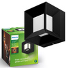 Kinkiet Ogrodowy Lampa Elewacyjna Zewnętrzna LED 8W 800lm 2700K IP44 Czarna Parterre Philips