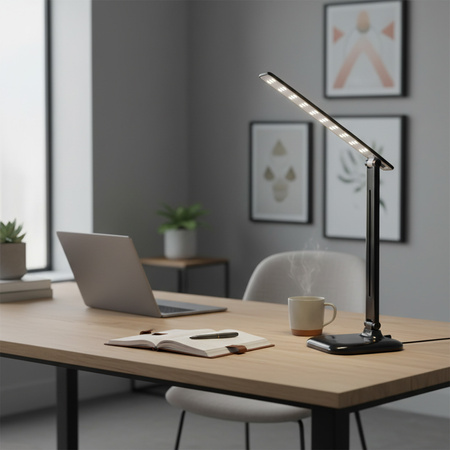 Lampka biurkowa szkolna Jowi Y1096 czarna ciepła 9W GOLDLUX (Polux) lampka na biurko