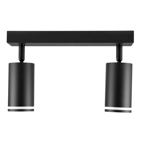 Oprawa Ścienno-Sufitowa Reflektor Punktowy 2x GU10 Czarna PARIS Sanico Goldlux