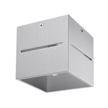 Lampa Sufitowa Oprawa Natynkowa Kostka G9 Kwadratowa Szara Nowoczesna Lobo Sollux