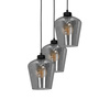 Lampa wisząca SANTIAGO 3xE27 Klosz Przydymione Szkło MLP6612 Metal + Szkło