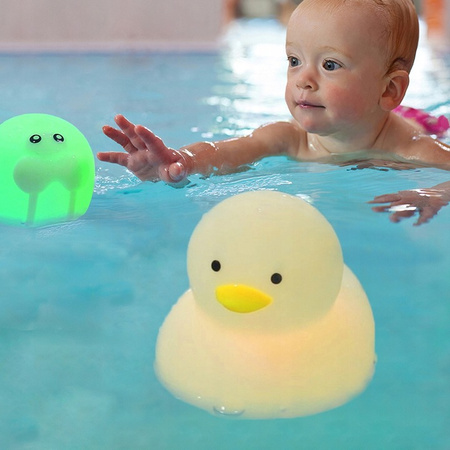 Lampka Nocna LED Biurkowa Stołowa Dziecięca 0.4W 1lm RGB 360° Biały IP67 Kaczka Masterled